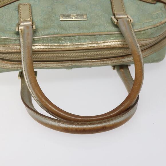 GUCCI GG Canvas Hand Bag Light Blue Gold 000 000 - Picture 7 of 13